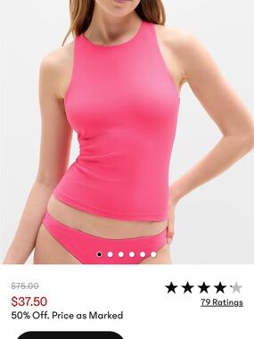 NWT BLACK High Neck Tankini Top